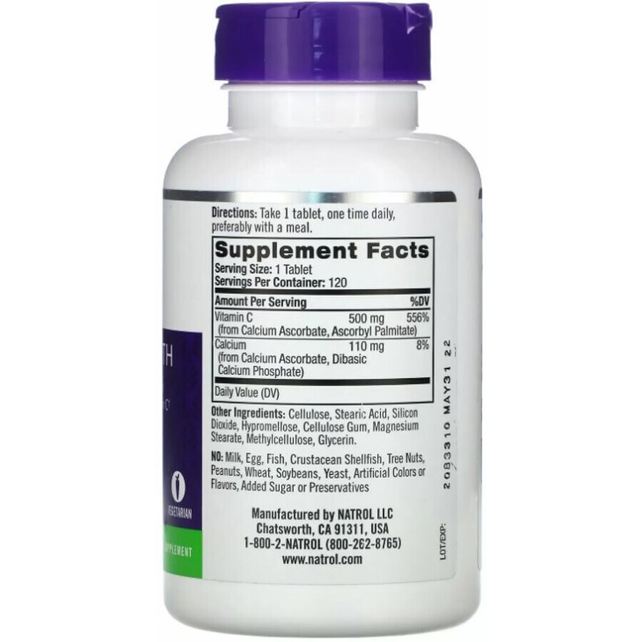Диетическая добавка Natrol Витамин С, 500 мг, 120 таблеток: цены и характеристики