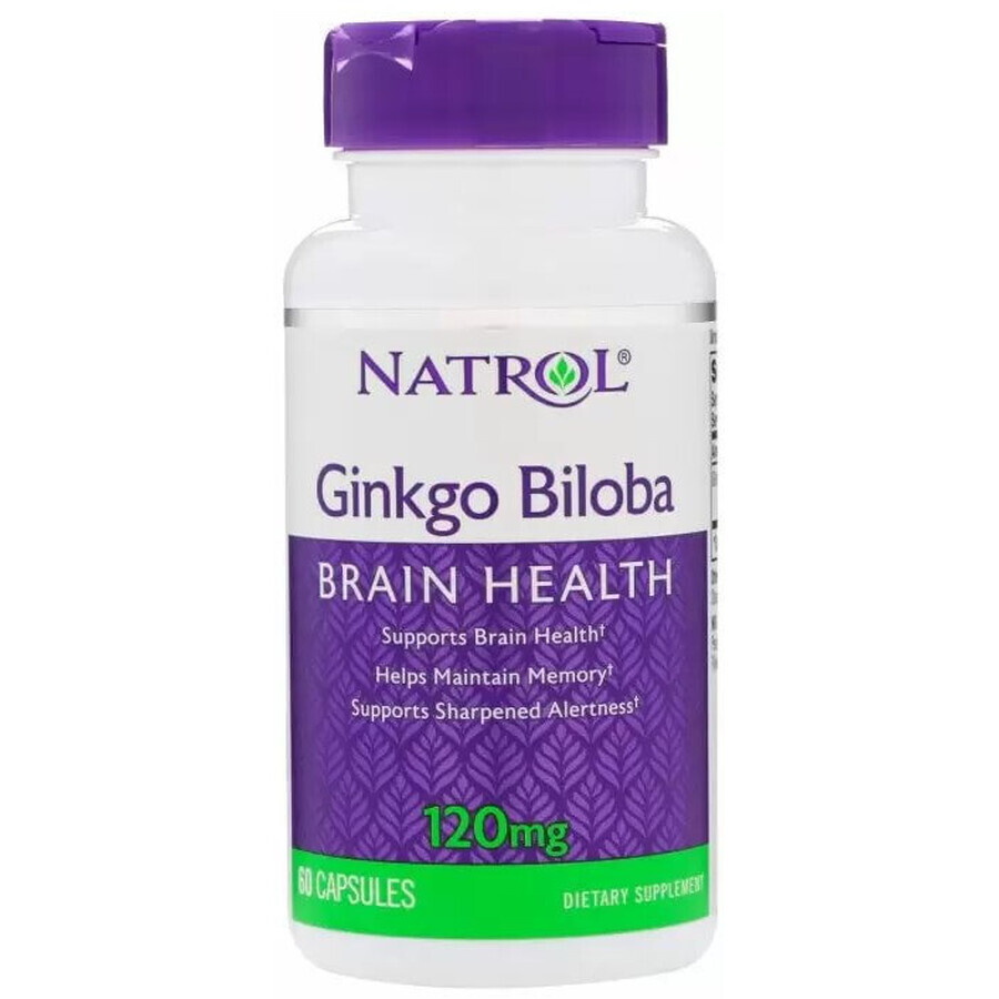 Диетическая добавка Natrol Гинкго билоба, 120 мг, 60 капсул: цены и характеристики