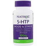 Дієтична добавка Natrol 5-гідрокси L-триптофан, 100 мг, 30 капсул