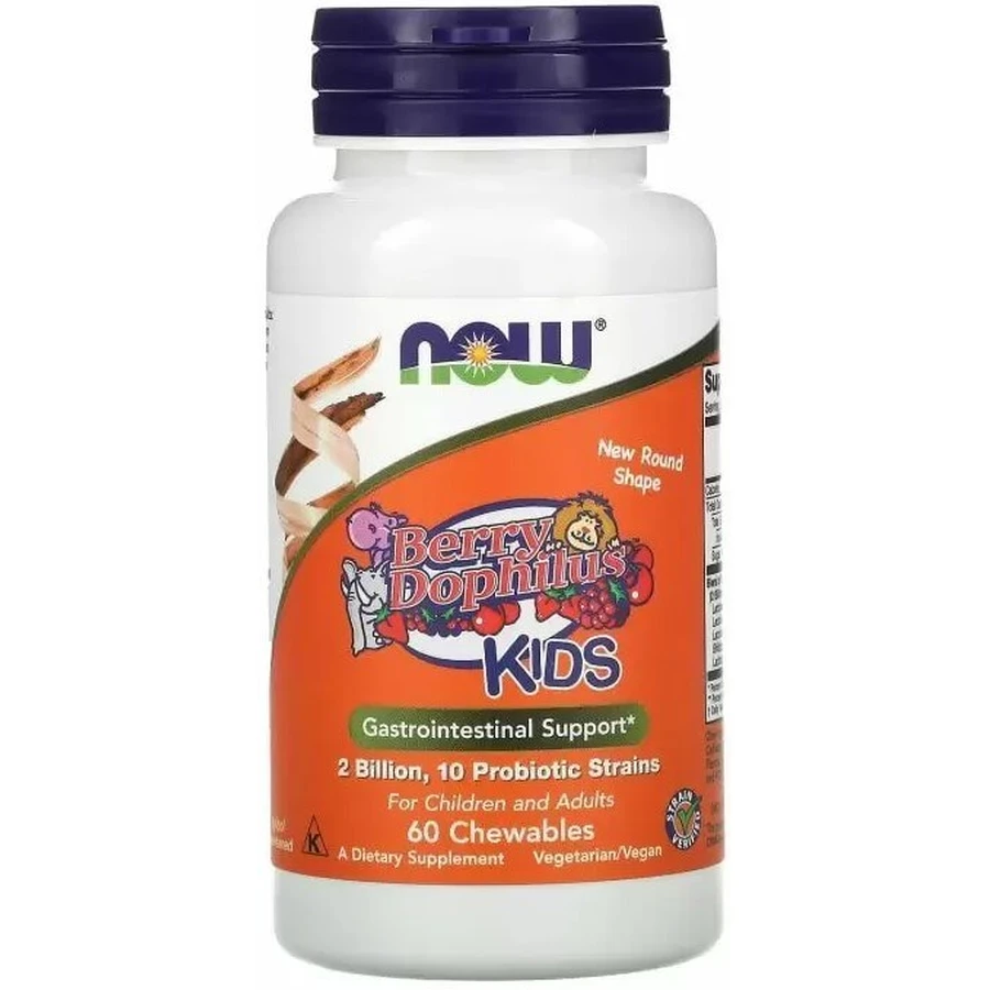 Дієтична добавка Now Foods Пробіотики, 2 млрд, 60 жувальних таблеток: ціни та характеристики