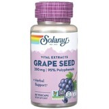 Дієтична добавка Solaray Екстракт виноградних кісточок, 200 мг, 60 вегетаріанських капсул