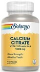 Диетическая добавка Solaray Цитрат кальция с витамином D-3,1000 мг, 90 капсул