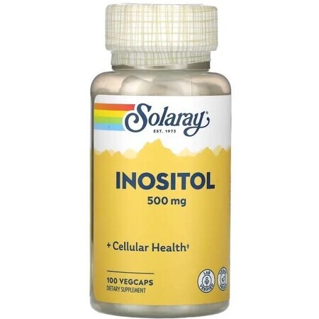 Диетическая добавка Solaray Инозитол, 500 мг, 100 вегетарианских капсул.