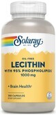 Диетическая добавка Solaray Лецитин из сои, 1000 мг, 250 капсул
