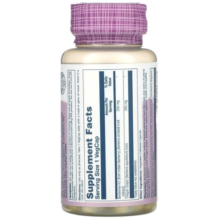 Берберин с орегонским виноградомSolaray Berberine with Oregon Grape, екстракт корня, 60 вегетарианских капсул: цены и характеристики