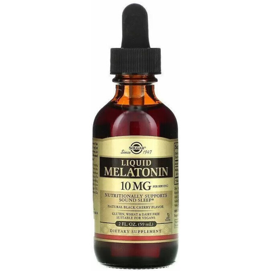 Диетическая добавка Solgar Мелатонин жидкий, 10 мг, 59 мл: цены и характеристики