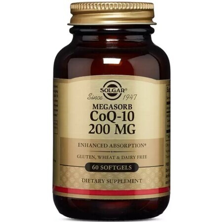 Диетическая добавка Solgar Коэнзим Q10, 200 мг, 60 гелевых капсул