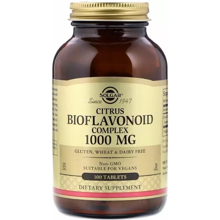 Дієтична добавка Solgar Біофлавоноїди, 1000 мг, 100 таблеток: ціни та характеристики