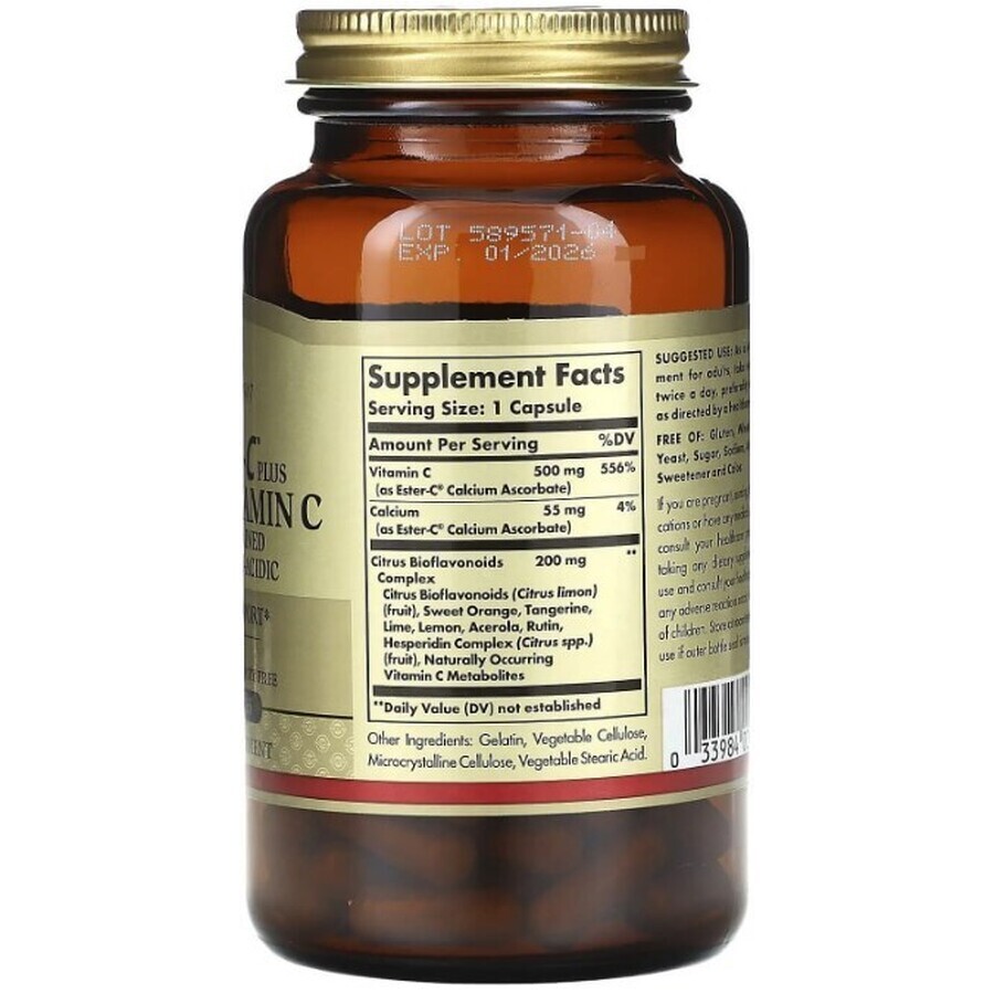 Эстер-С плюс витамин С Solgar 500 мг, 90 капсул: цены и характеристики