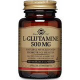 Диетическая добавка Solgar L-глютамин, 500 мг, 50 вегетарианских капсул.