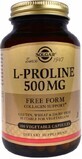 Диетическая добавка Solgar L-пролин, 500 мг, 100 вегетарианских капсул.