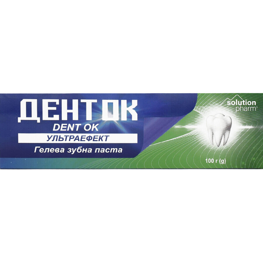 Зубная паста (DENT OK) ДентОК гелевая Ультраэффект Solution Pharm, 100 г: цены и характеристики
