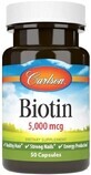 Диетическая добавка Carlson Labs Биотин, 5 мг, 50 капсул