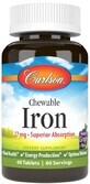 Диетическая добавка Carlson Labs Железо, натуральный клубничный вкус, 30 мг, 60 таблеток