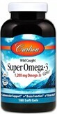 Диетическая добавка Carlson Labs Омега-3 супер, 1200 мг, 180 гелевых капсул.