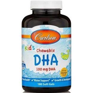 Дієтична добавка Carlson Labs Риб'ячий жир для дітей, апельсин, 100 мг, 180 гелевих капсул