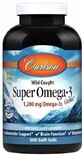 Диетическая добавка Carlson Labs Омега-3, рыбий жир, 1200 мг, 300 гелевых капсул