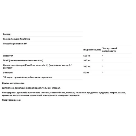 Диетическая добавка Douglas Laboratories Успокоение мозга, смесь аминокислот и питательных веществ, 60 капсул: цены и характеристики
