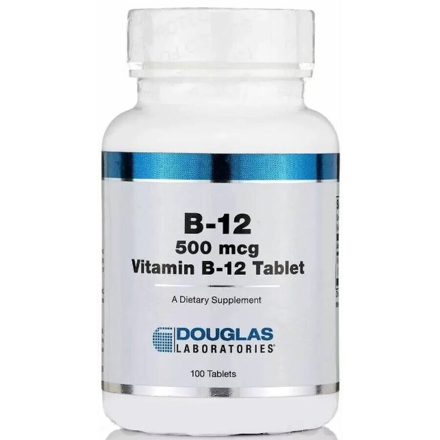Дієтична добавка Douglas Laboratories Вітамін В12, 500 мкг, 100 таблеток: ціни та характеристики