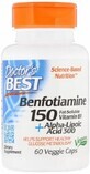 Дієтична добавка Doctor&#39;s Best Альфа-ліпоєва кислота + Бенфотіамін, 150/300 мг, 60 капсул