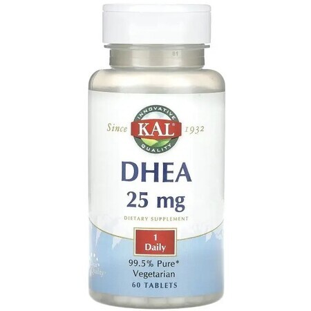 Диетическая добавка KAL ДГЭА, 25 мг, 60 таблеток
