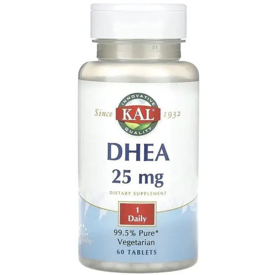 Дієтична добавка KAL ДГЕА, 25 мг, 60 таблеток: ціни та характеристики