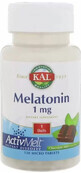 Дієтична добавка KAL Мелатонін, смак шоколаду, 1 мг, 120 мікро таблеток