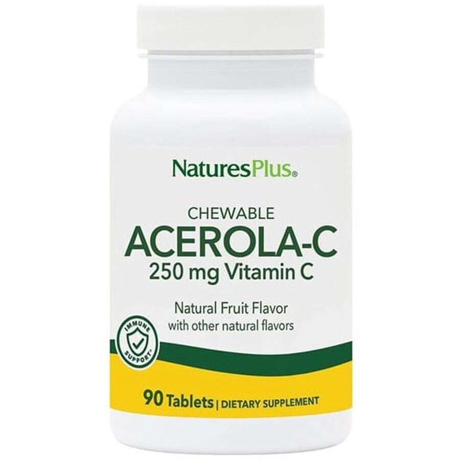 Диетическая добавка Natures Plus Ацерола (витамин-С), 250 мг, 90 таблеток: цены и характеристики