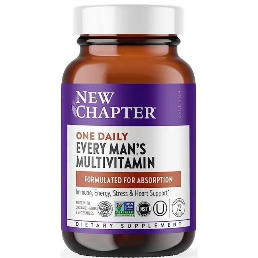 Дієтична добавка New Chapter Мультивітаміни для чоловіків, 72 таблетки: ціни та характеристики