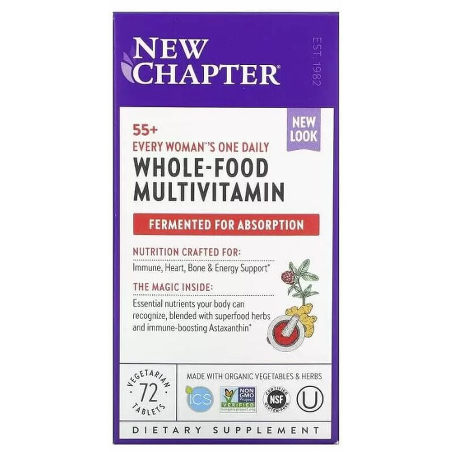 Дієтична добавка New Chapter Мультивітаміни для жінок 55+, 72 таблетки: ціни та характеристики
