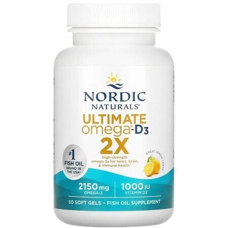 Диетическая добавка Nordic Naturals Рыбий жир, 2150 мг, 60 гелевых капсул