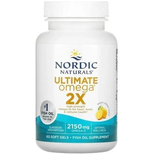 Дієтична добавка Nordic Naturals Омега 2х, смак лимона, 60 капсул