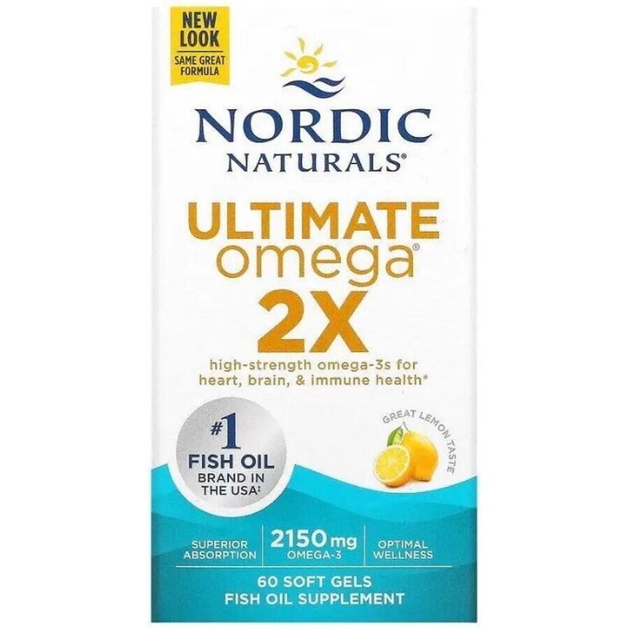 Диетическая добавка Nordic Naturals Омега 2х, вкус лимона, 60 капсул: цены и характеристики