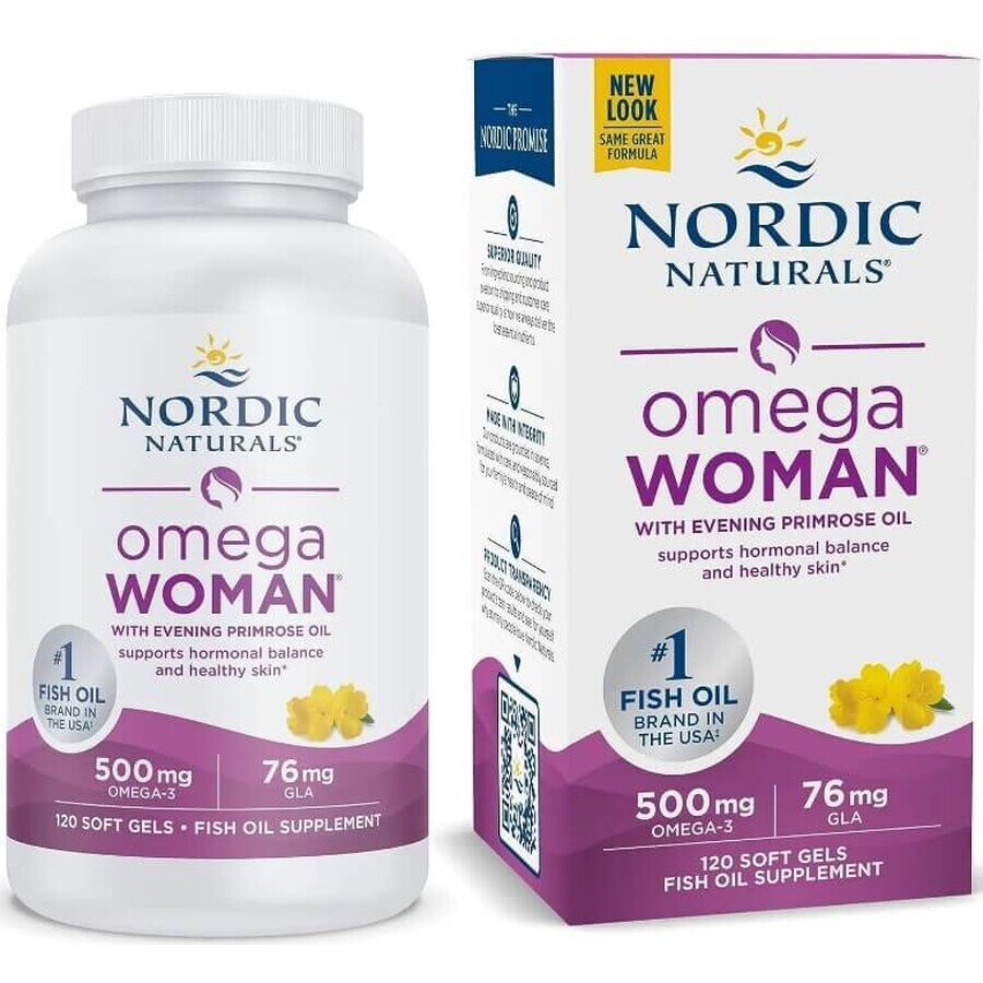 Дієтична добавка Nordic Naturals Омега-3 + вечірня примула для жінок (лимон), 120 капсул: ціни та характеристики