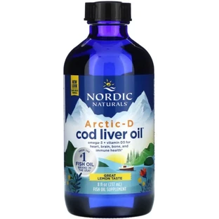 Диетическая добавка Nordic Naturals Рыбий жир из печени щепы и Д3, вкус лимона, 237 мл