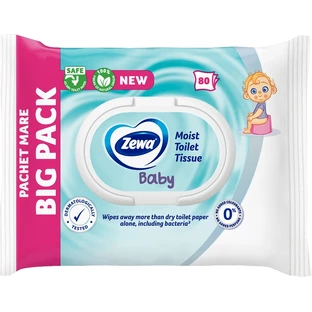 Туалетная бумага Zewa Baby Moist, влажная, 80 штук