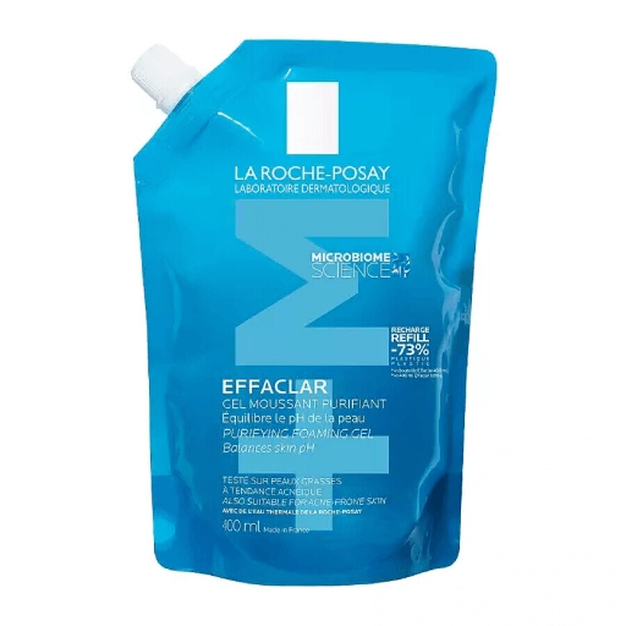 Гель-мусс La Roche-Posay Effaclar+М для очищения жирной и проблемной кожи, рефил, 400 мл: цены и характеристики