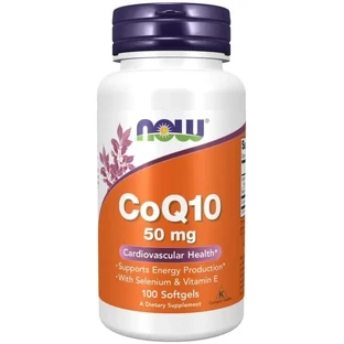 Коэнзим Q10 50 мг Селен + Витамин E Now Foods, 100 гелевых капсул