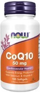 Коэнзим Q10 50 мг Селен + Витамин E Now Foods, 100 гелевых капсул