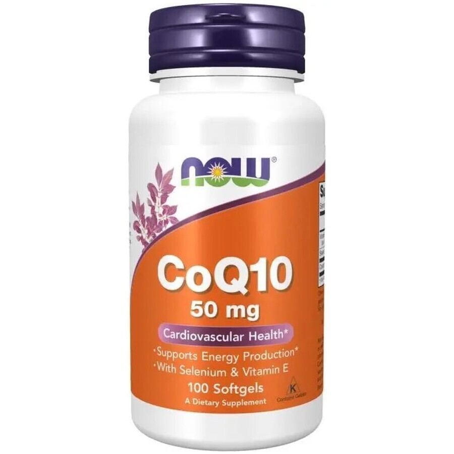 Коензим Q10 50 мг Селен + Вітамін E Now Foods, 100 гелевих капсул: ціни та характеристики