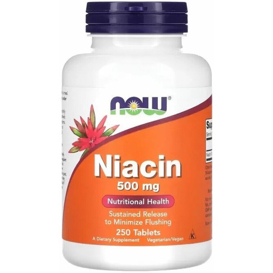Ніацин 500 мг Now Foods, 250 таблеток: ціни та характеристики