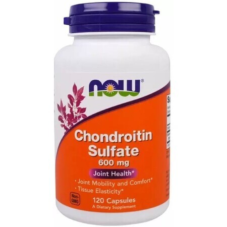 Хондроитин сульфат, Chondroitin Sulfate, Now Foods, 600 мг, 120 капсул
