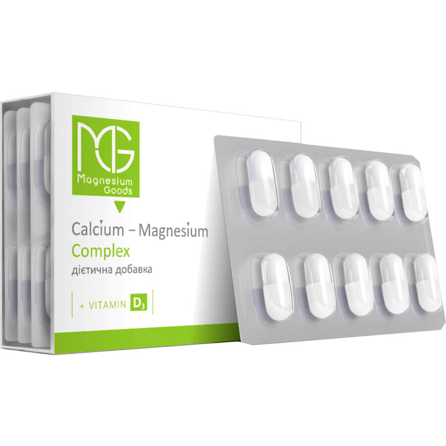 Капсулы для здоровья костей и суставов Magnesium Goods Calcium-Magnesium Complex № 30: цены и характеристики