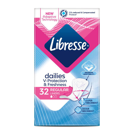 Прокладки щоденні жіночі Libresse Daily Fresh Regular 32 шт