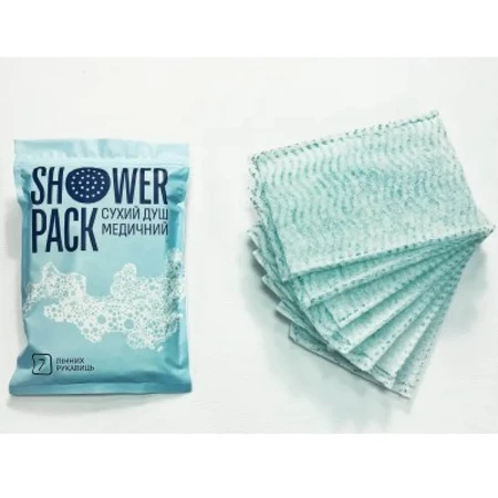 Душ сухой медицинский ShowerPack (ШуерПак) перчатки пенные 7 шт: цены и характеристики
