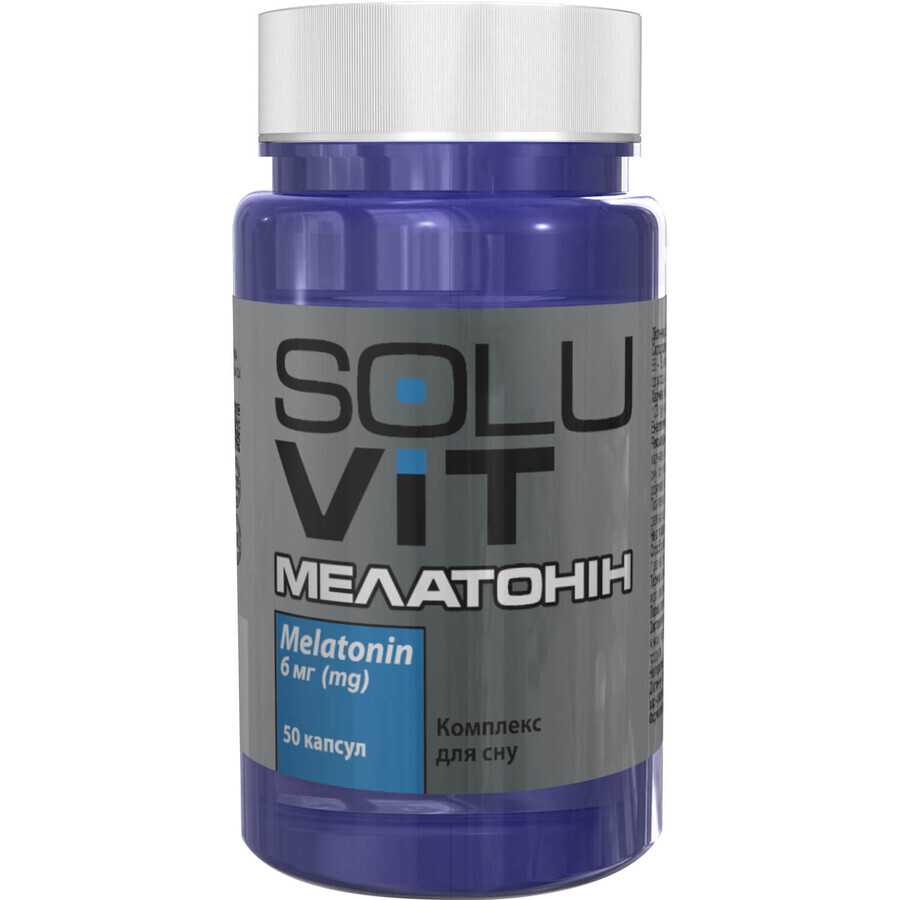 Мелатонин Soluvit комплекс для сна капсулы по 6 мг № 50: цены и характеристики