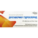 Дротаверина гидрохлорид Solution Pharm таблетки по 40 мг №20: цены и характеристики