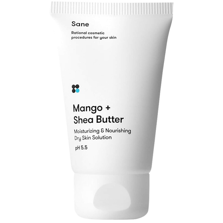 Крем для обличчя Sane для сухої шкіри з олією ши та манго 40 мл: ціни та характеристики