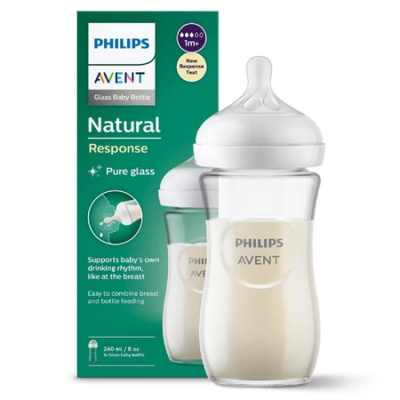 Пляшечка для годування Avent SCF933/01 Natural скляна 240 мл : ціни та характеристики