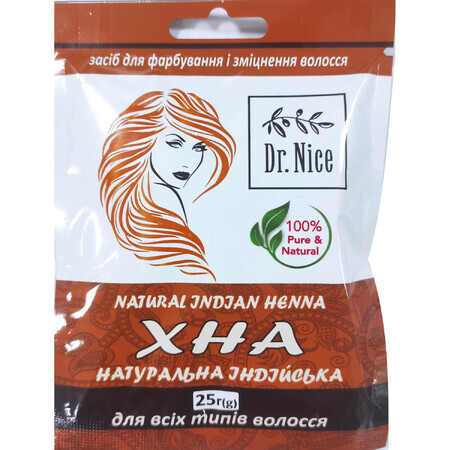 Хна індійська для всіх типів волосся Dr.Nice натуральна 25 г